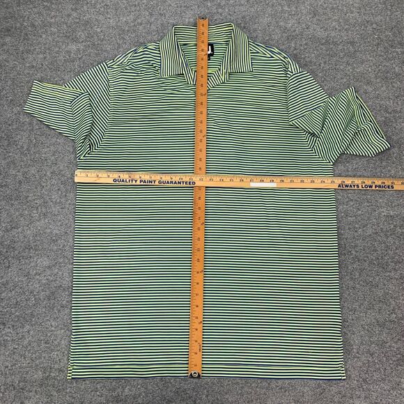 FootJoy Polo Shirt Mens XL Extra Large Kiwi Royal Striped The Den Golf Course AZ - Picture 6 of 12
